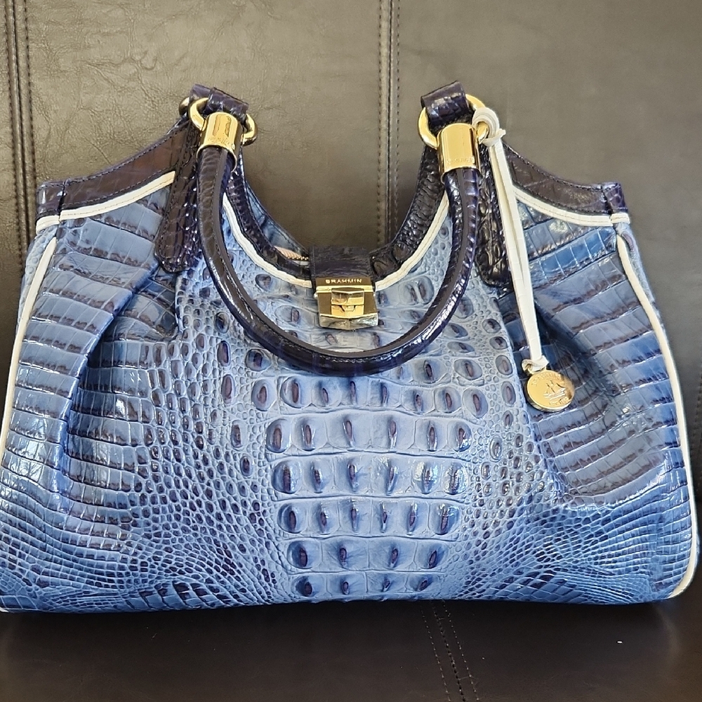 Brahmin Denim Tri Texture Elisa